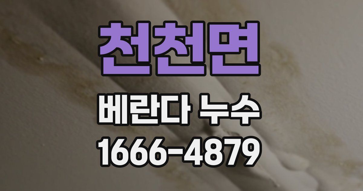 천천면 베란다 누수
