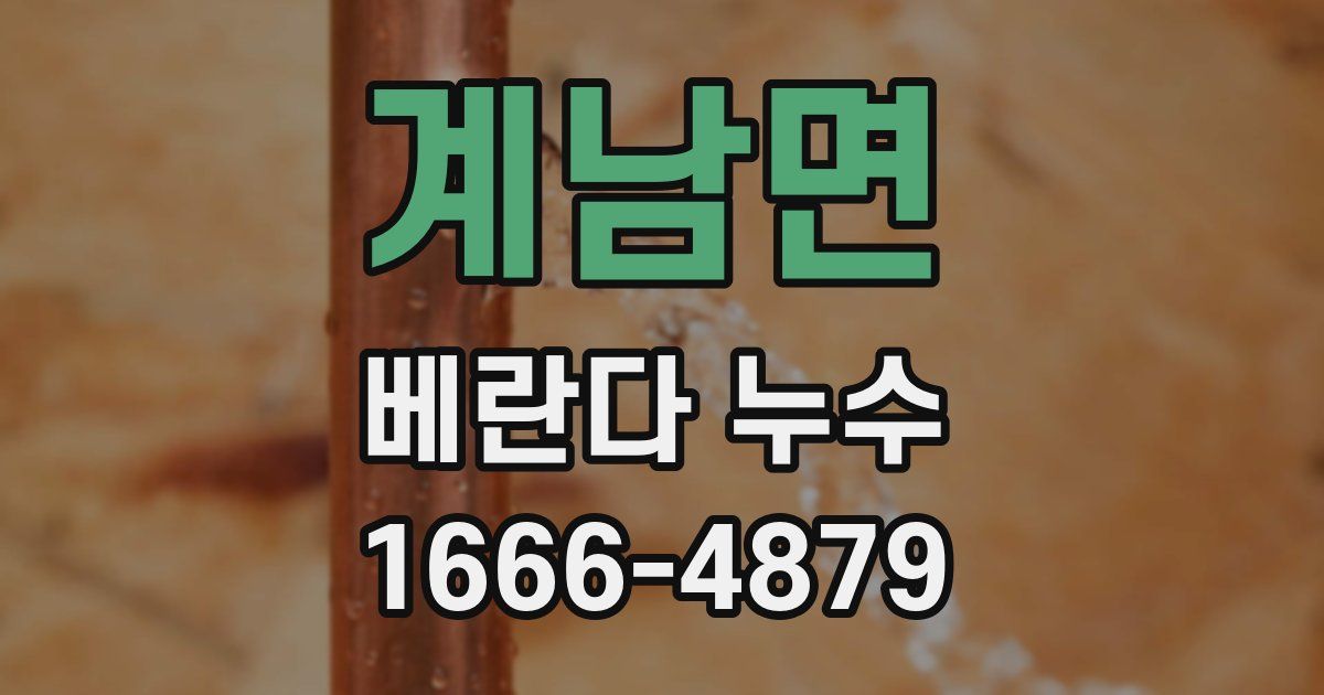 계남면 베란다 누수