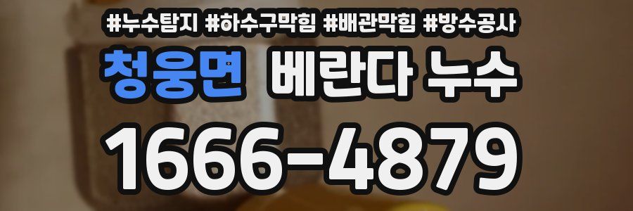 청웅면 베란다 누수