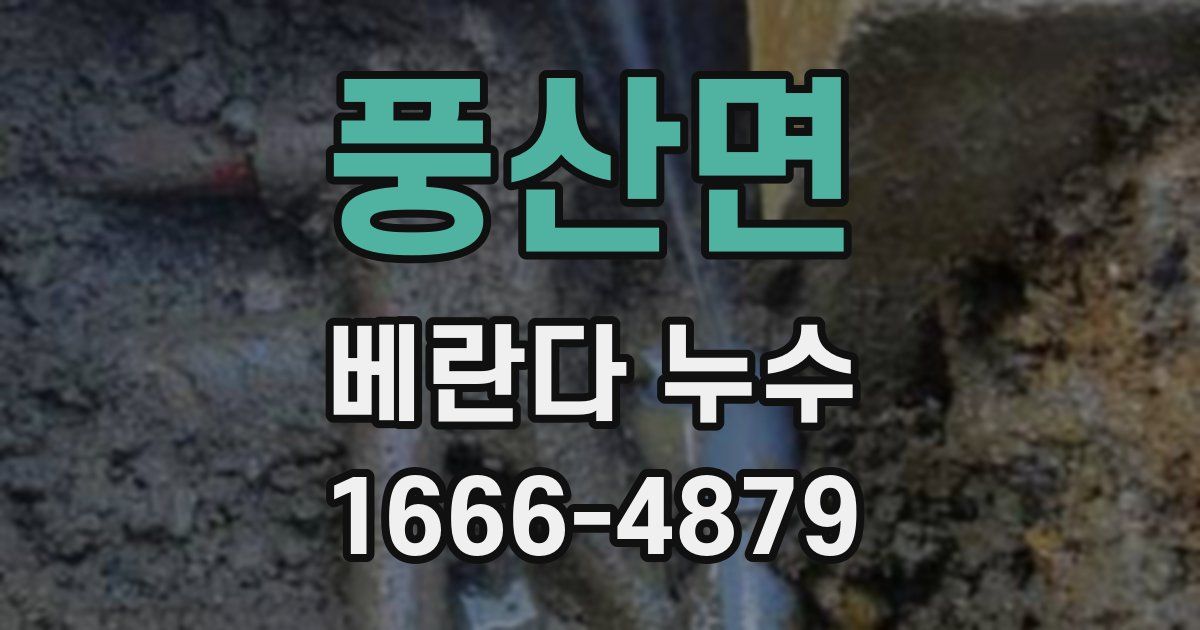 풍산면 베란다 누수
