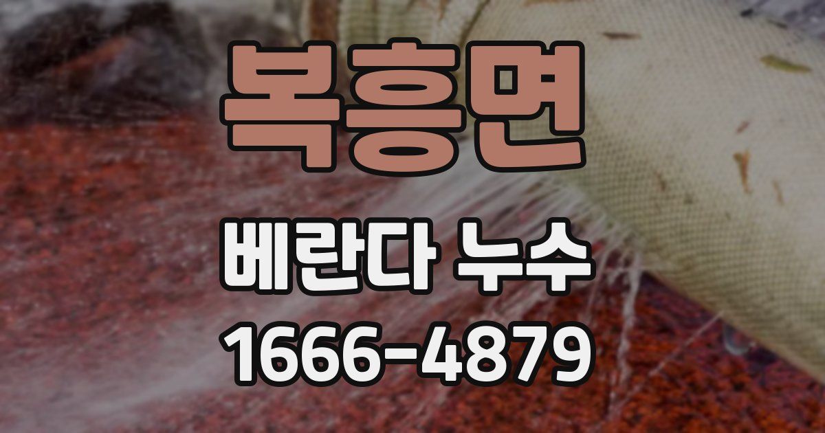 복흥면 베란다 누수