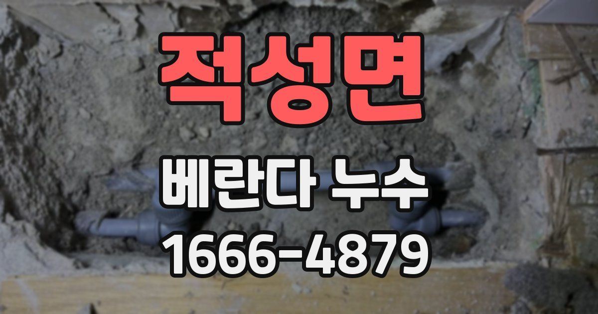 적성면 베란다 누수