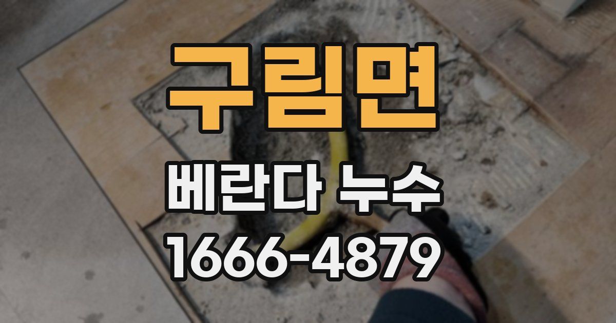 구림면 베란다 누수