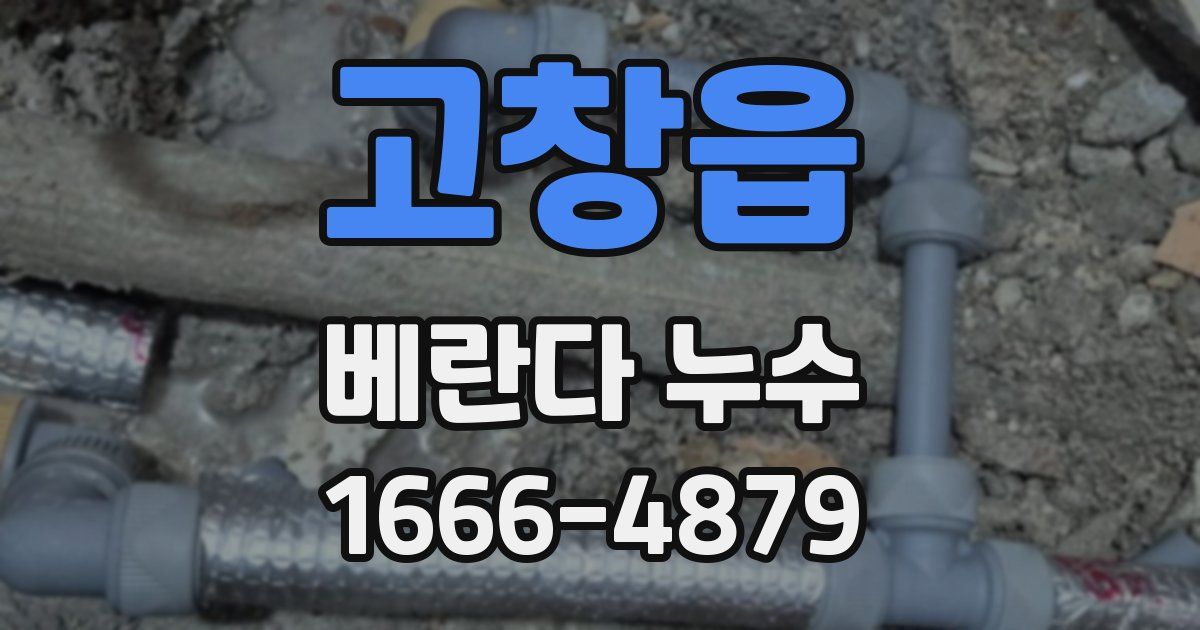 고창읍 베란다 누수
