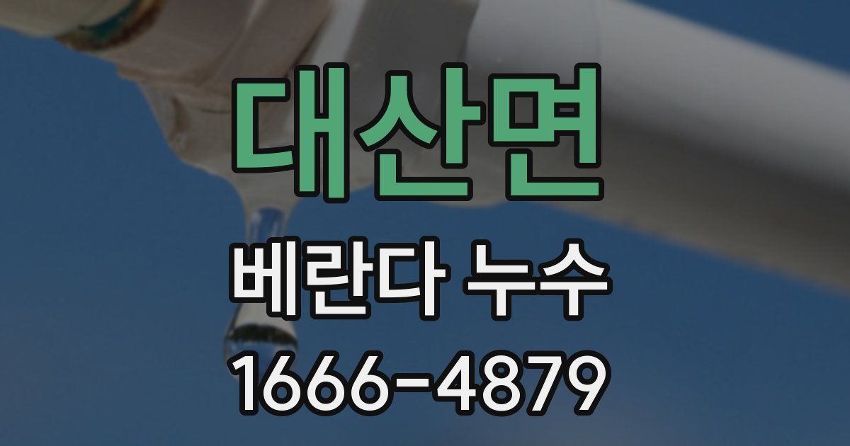 대산면 베란다 누수