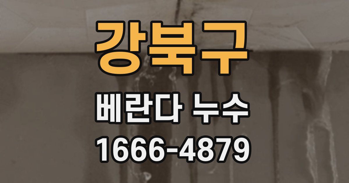 강북구 베란다 누수