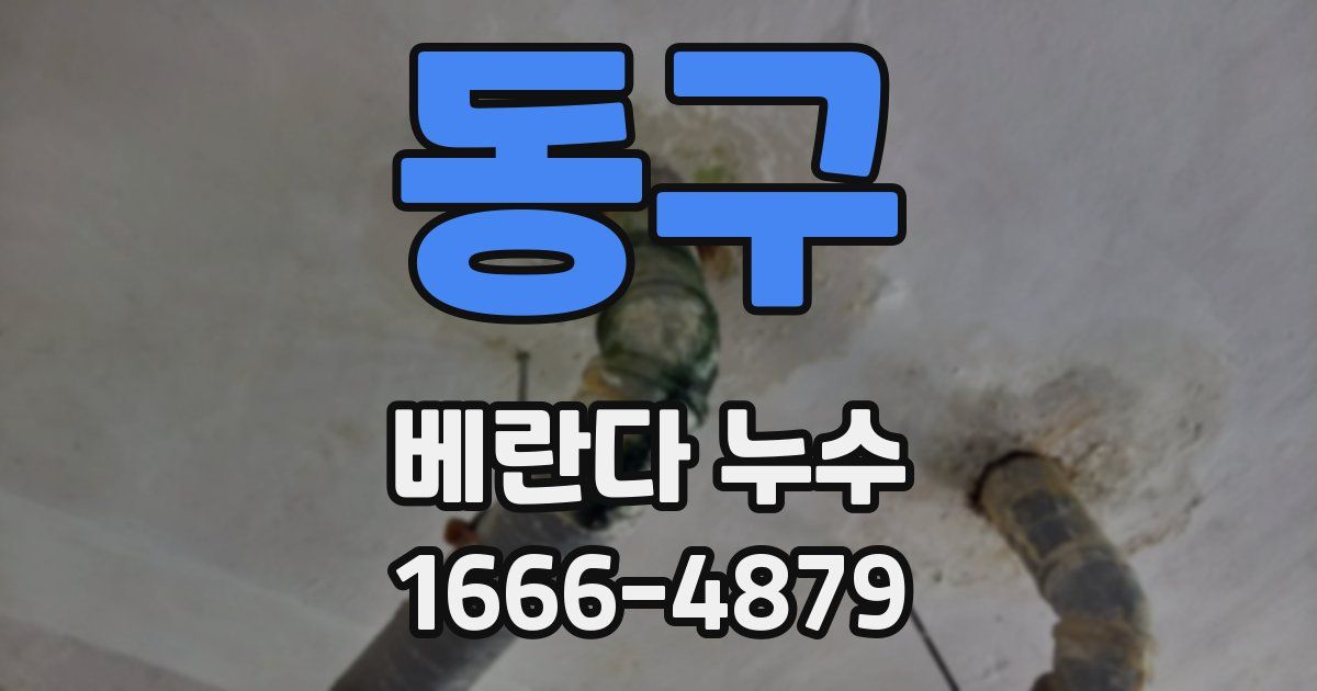 동구 베란다 누수