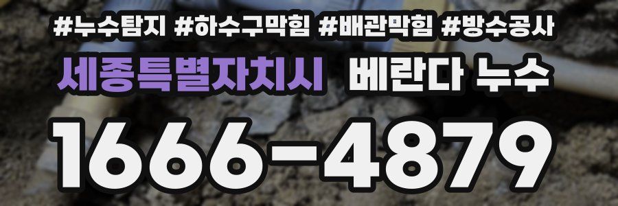 세종특별자치시 베란다 누수