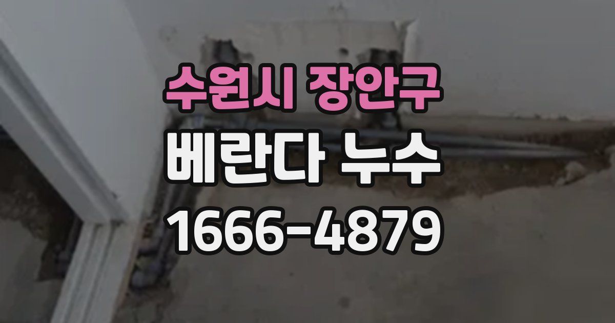 수원시 장안구 베란다 누수