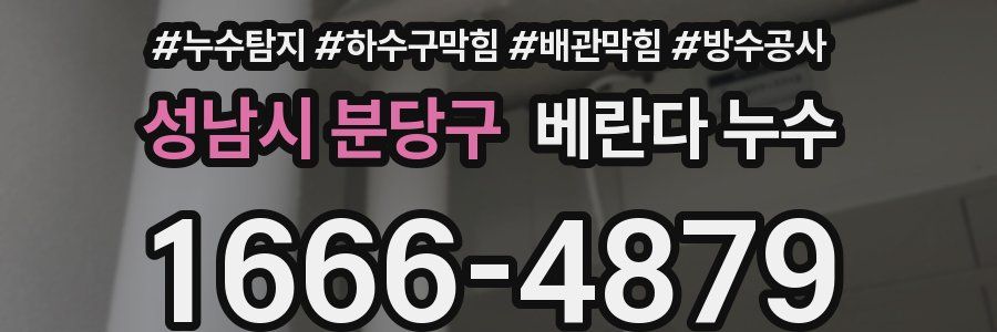 성남시 분당구 베란다 누수