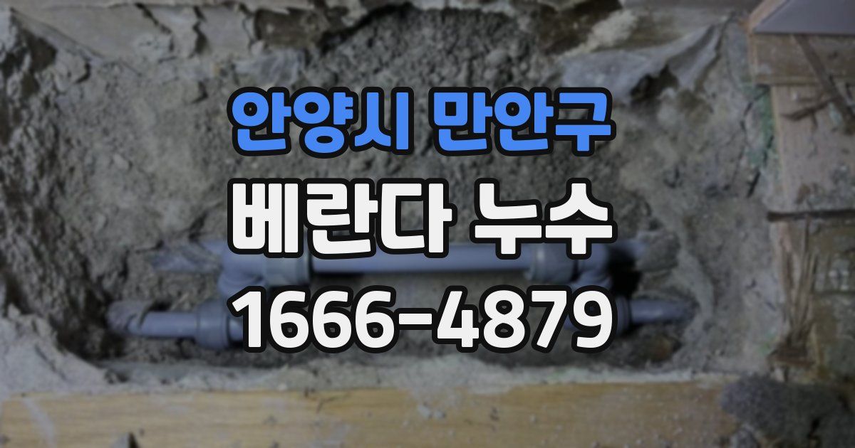 안양시 만안구 베란다 누수