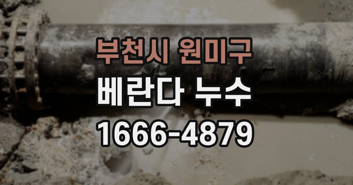 부천시 원미구 베란다 누수
