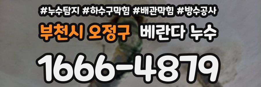 부천시 오정구 베란다 누수