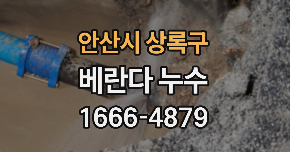 안산시 상록구 베란다 누수