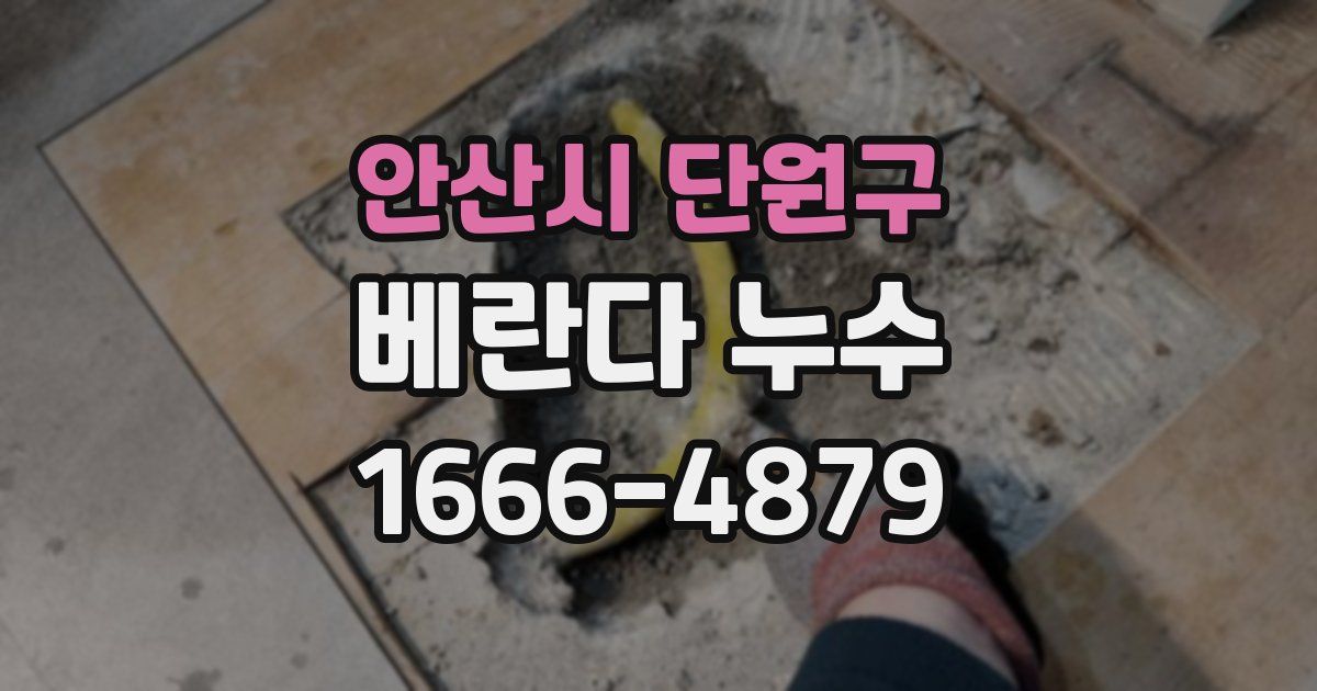 안산시 단원구 베란다 누수