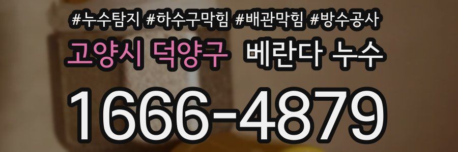 고양시 덕양구 베란다 누수