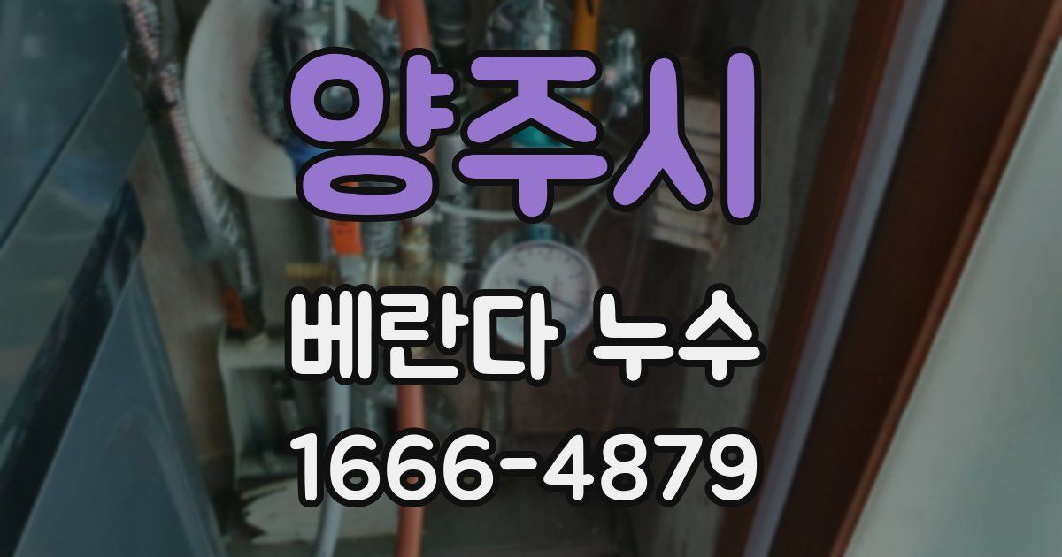 양주시 베란다 누수