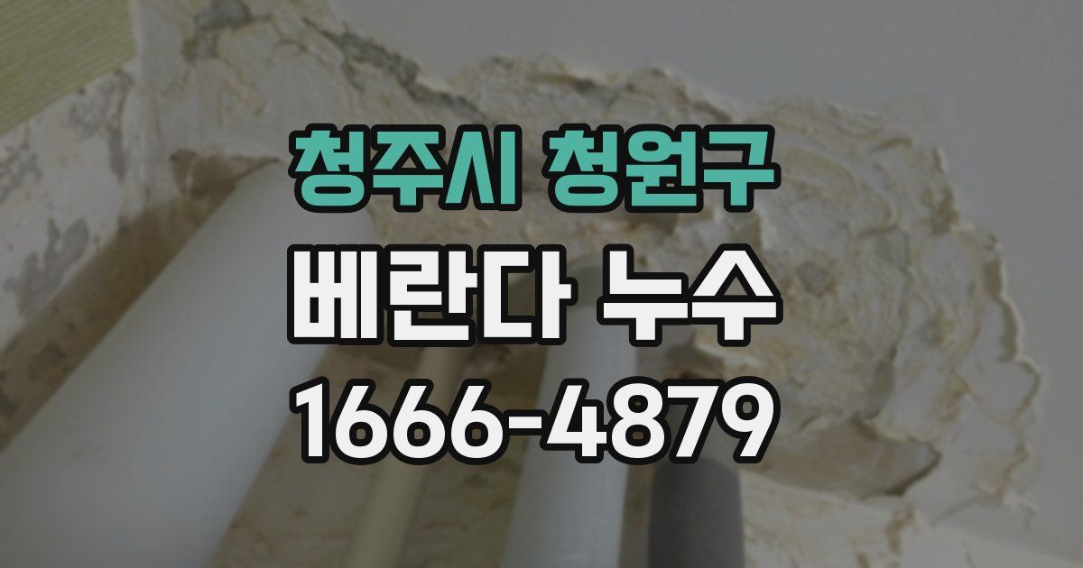 청주시 청원구 베란다 누수