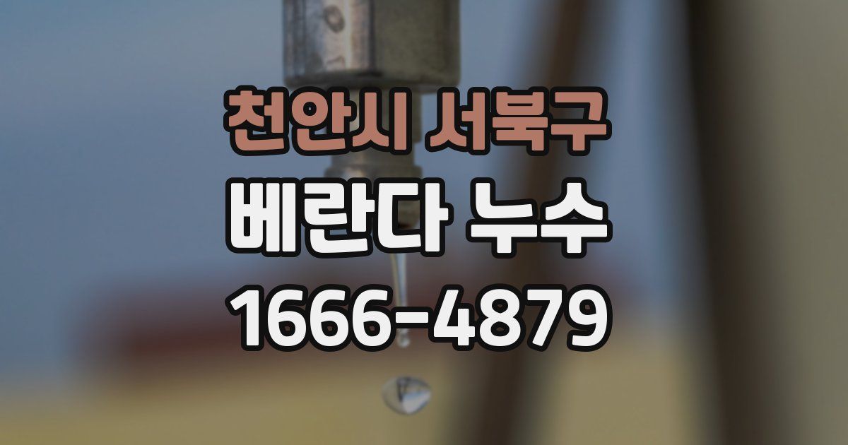 천안시 서북구 베란다 누수