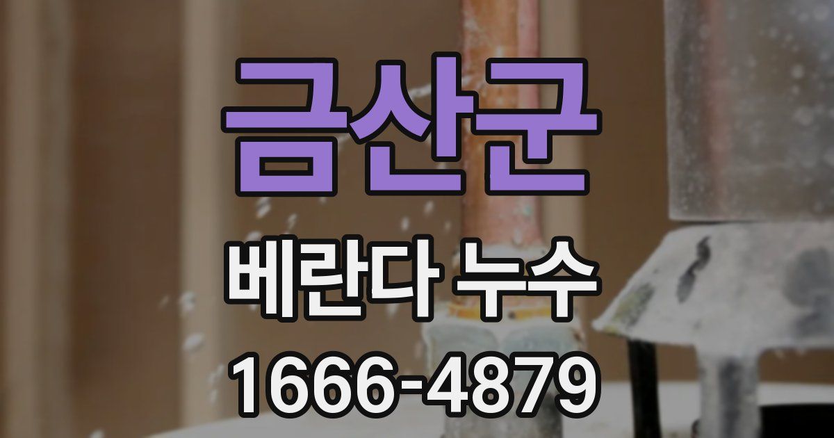 금산군 베란다 누수