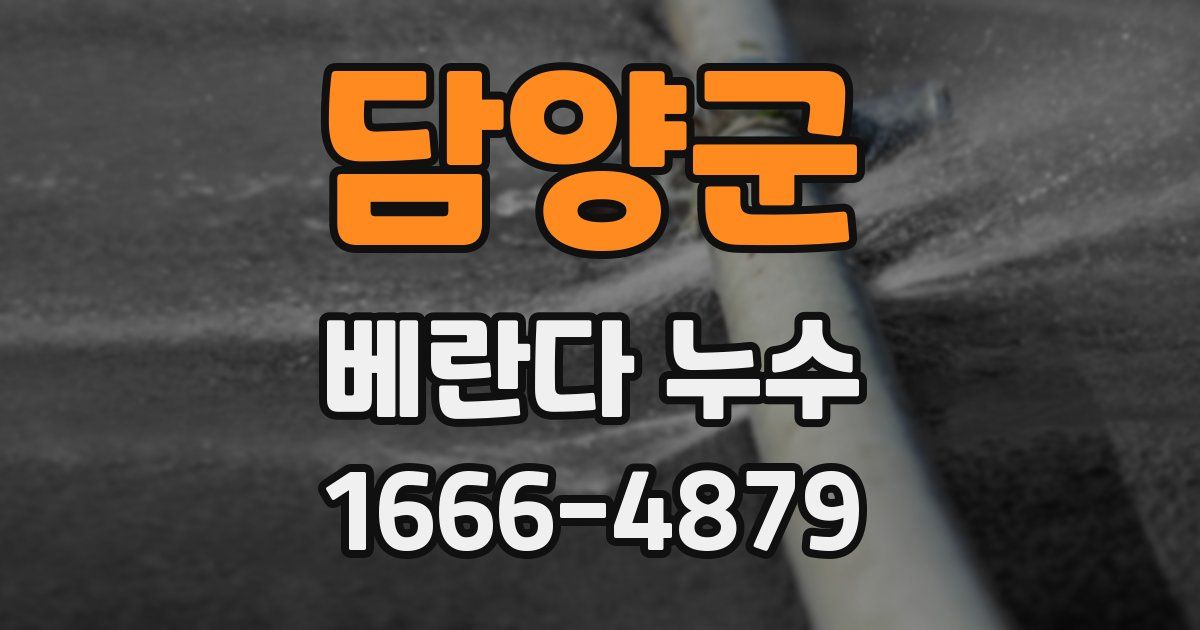 담양군 베란다 누수