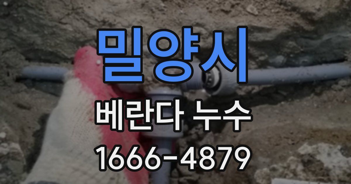 밀양시 베란다 누수