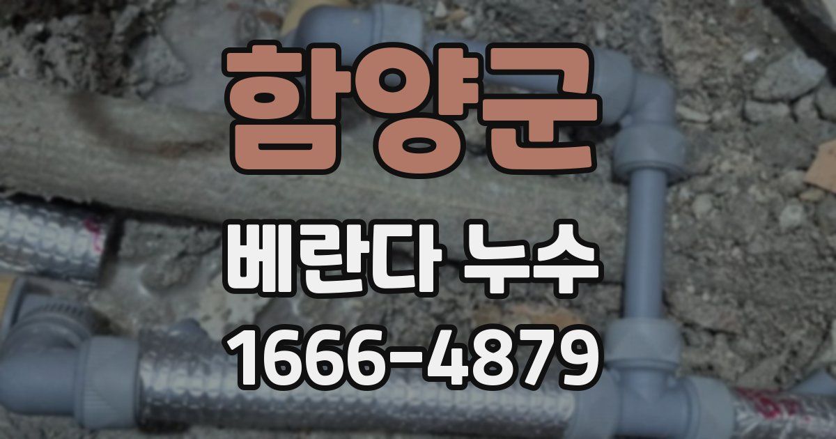 함양군 베란다 누수