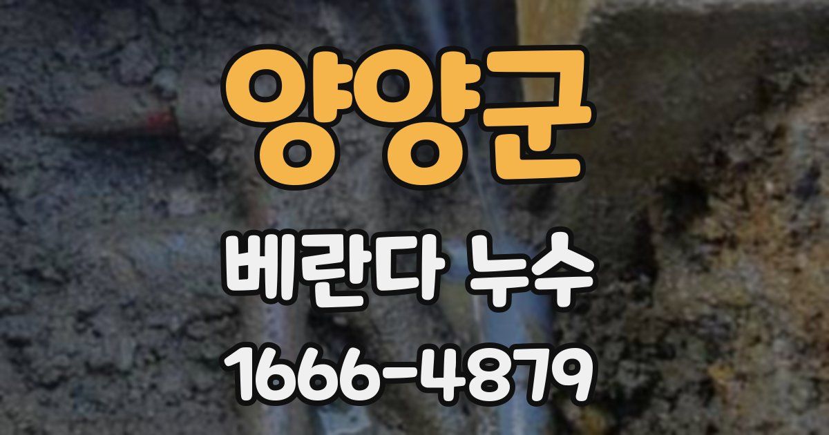 양양군 베란다 누수