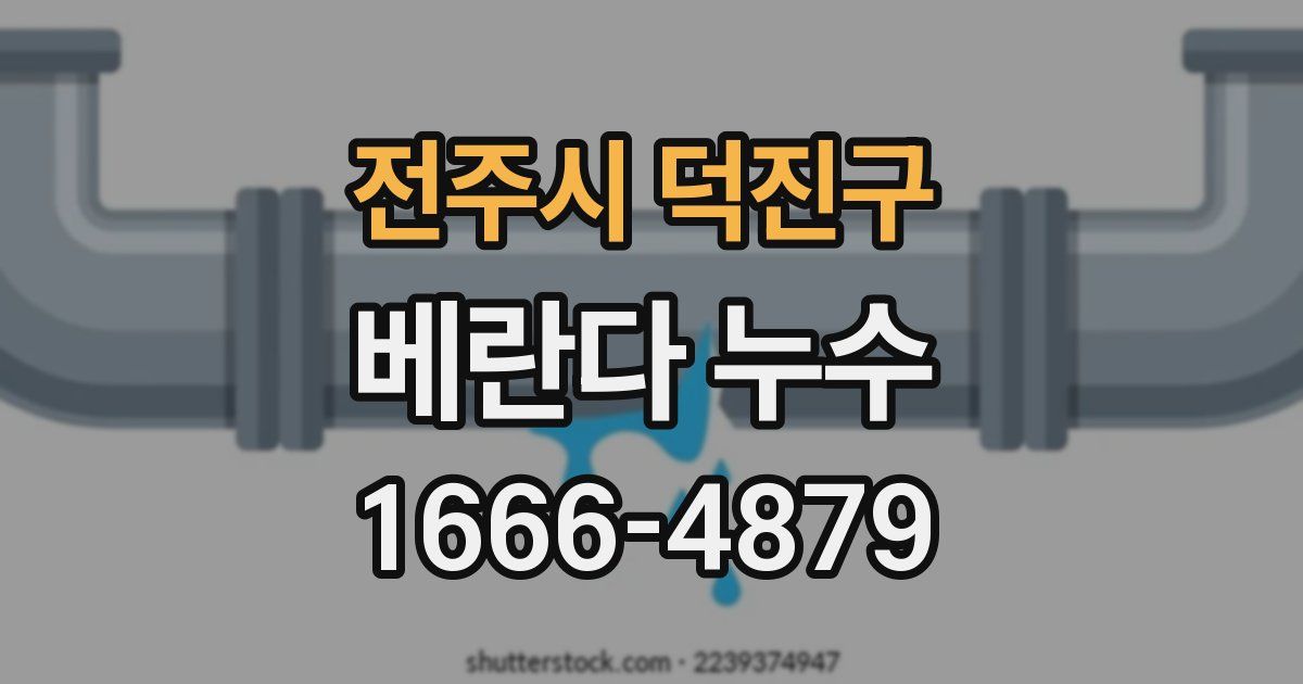 전주시 덕진구 베란다 누수