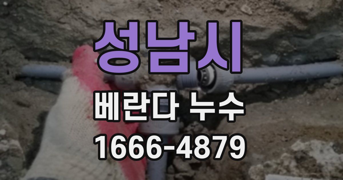 성남시 베란다 누수