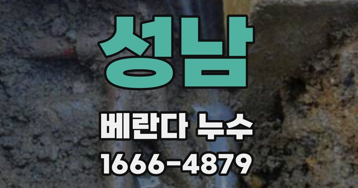 성남 베란다 누수