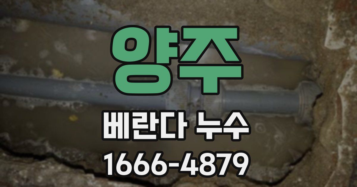 양주 베란다 누수
