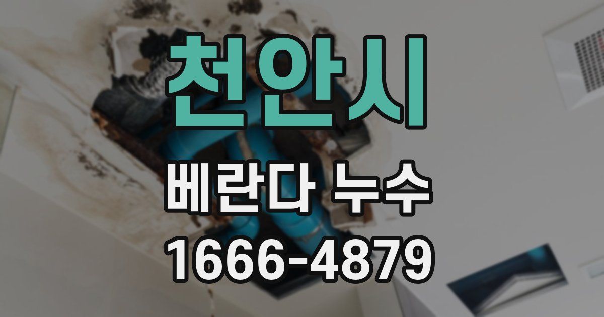 천안시 베란다 누수