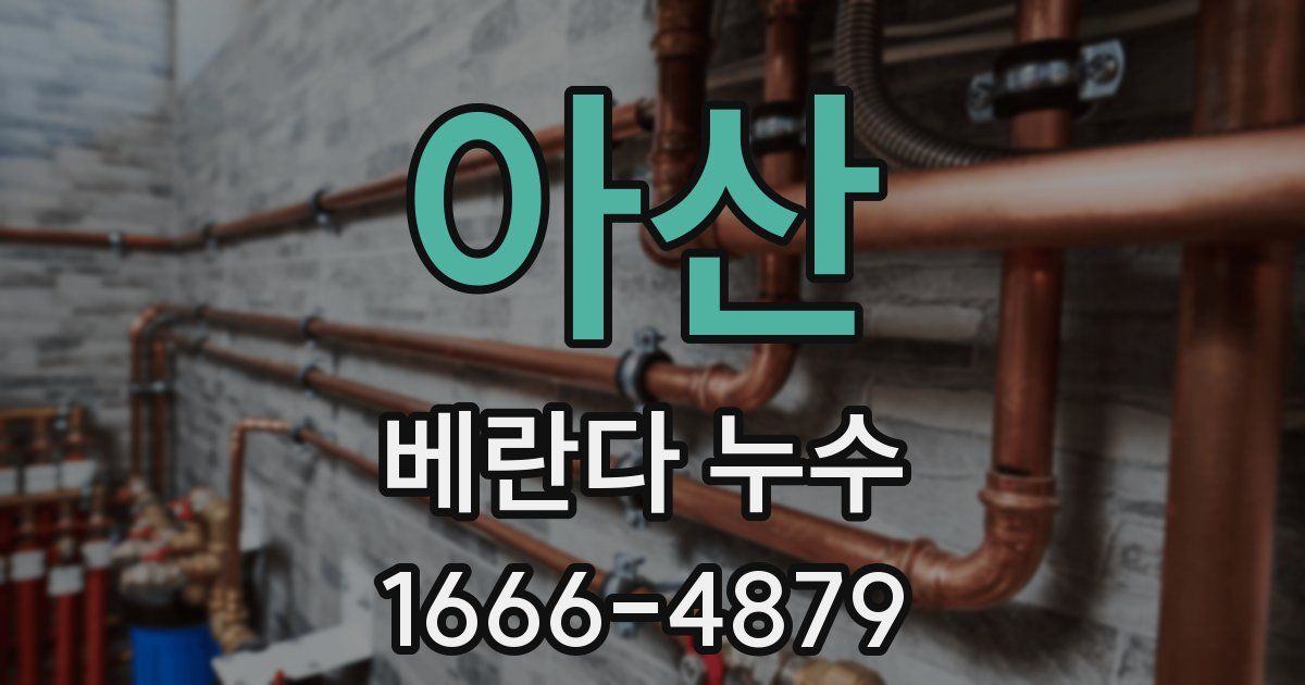 아산 베란다 누수