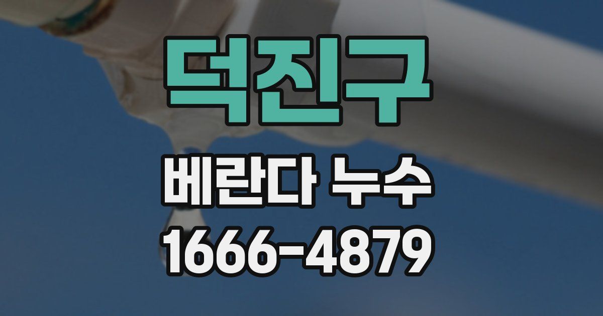 덕진구 베란다 누수