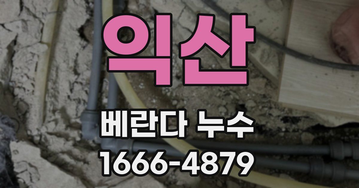 익산 베란다 누수