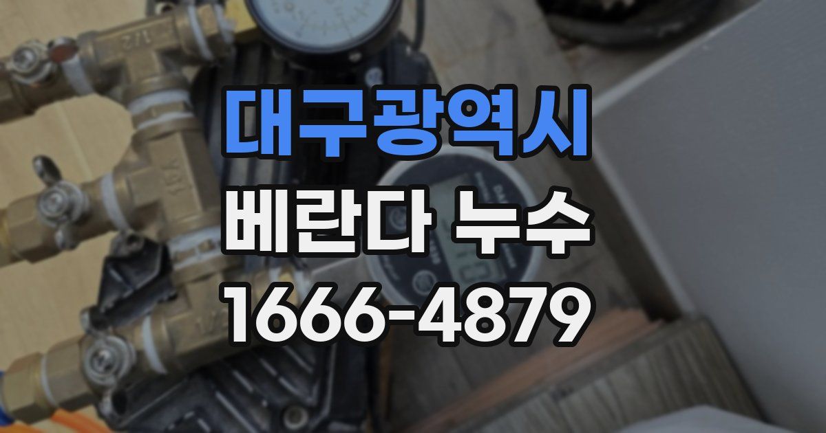 대구광역시 베란다 누수