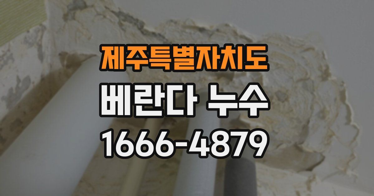 제주특별자치도 베란다 누수