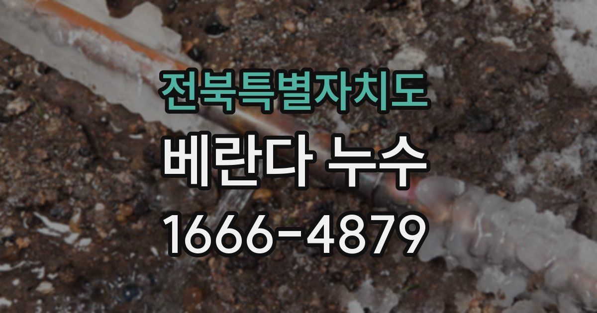 전북특별자치도 베란다 누수