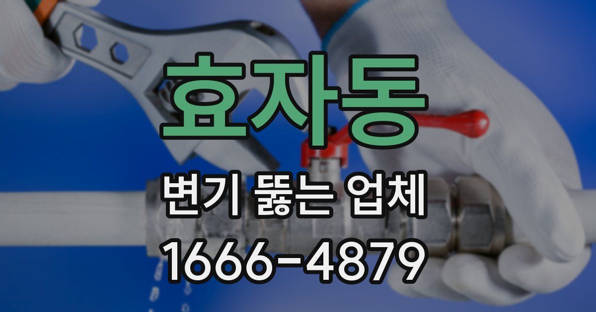 효자동 변기 뚫는 업체