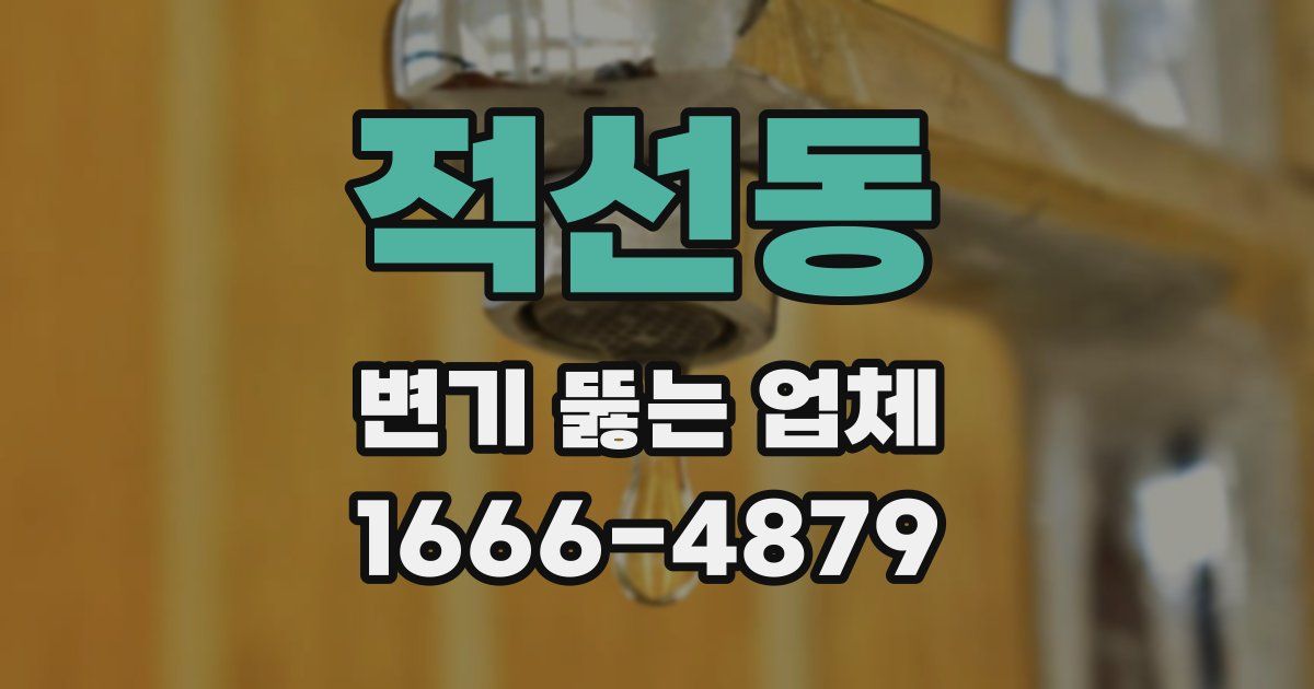 적선동 변기 뚫는 업체