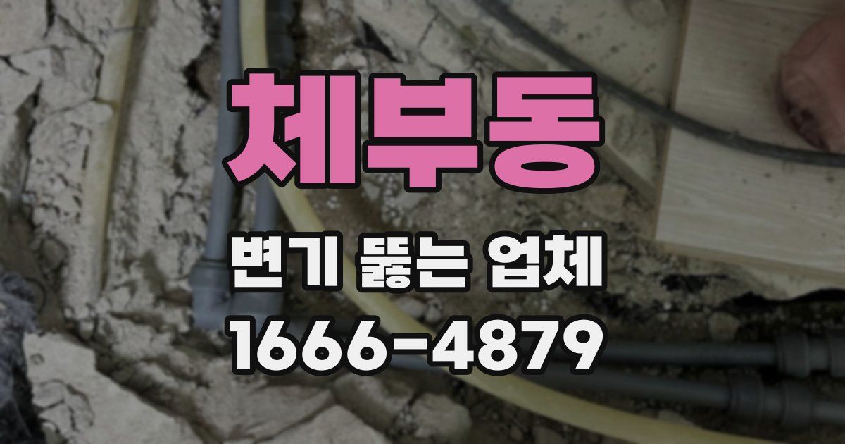 체부동 변기 뚫는 업체