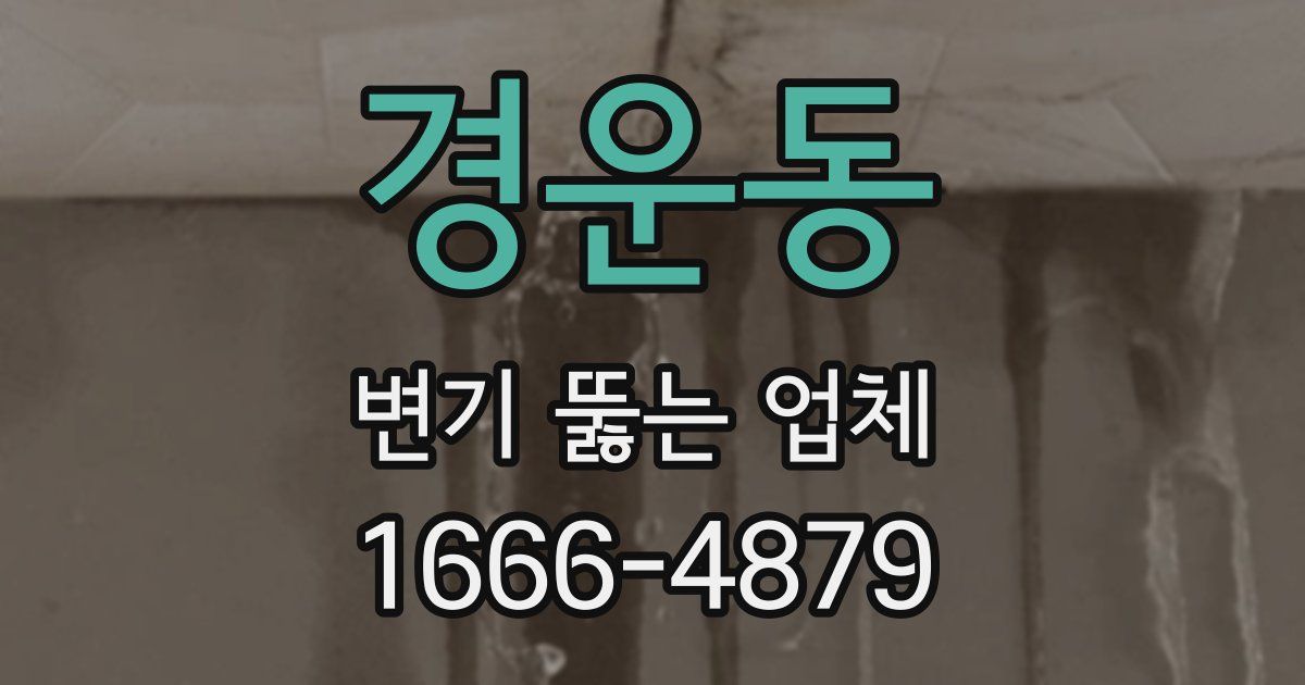 경운동 변기 뚫는 업체