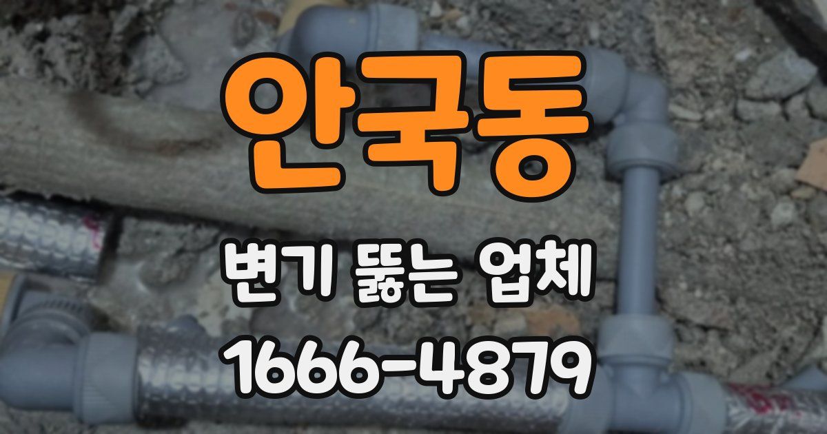 안국동 변기 뚫는 업체