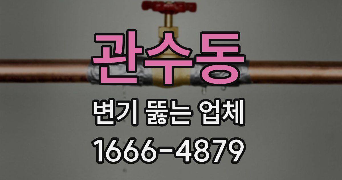 관수동 변기 뚫는 업체