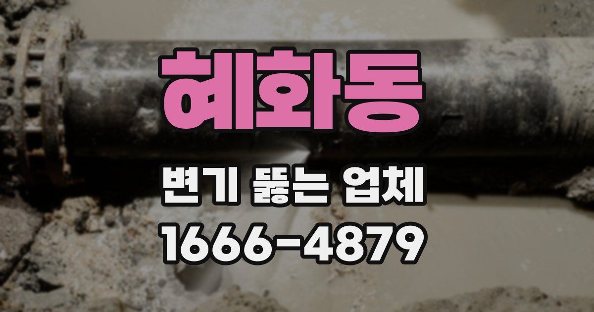 혜화동 변기 뚫는 업체