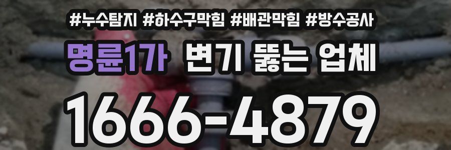 명륜1가 변기 뚫는 업체