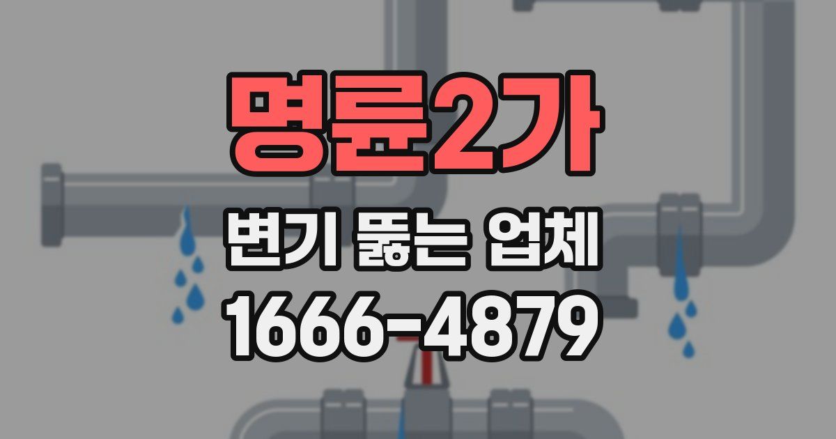 명륜2가 변기 뚫는 업체