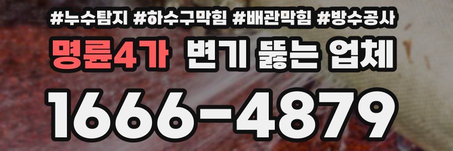 명륜4가 변기 뚫는 업체