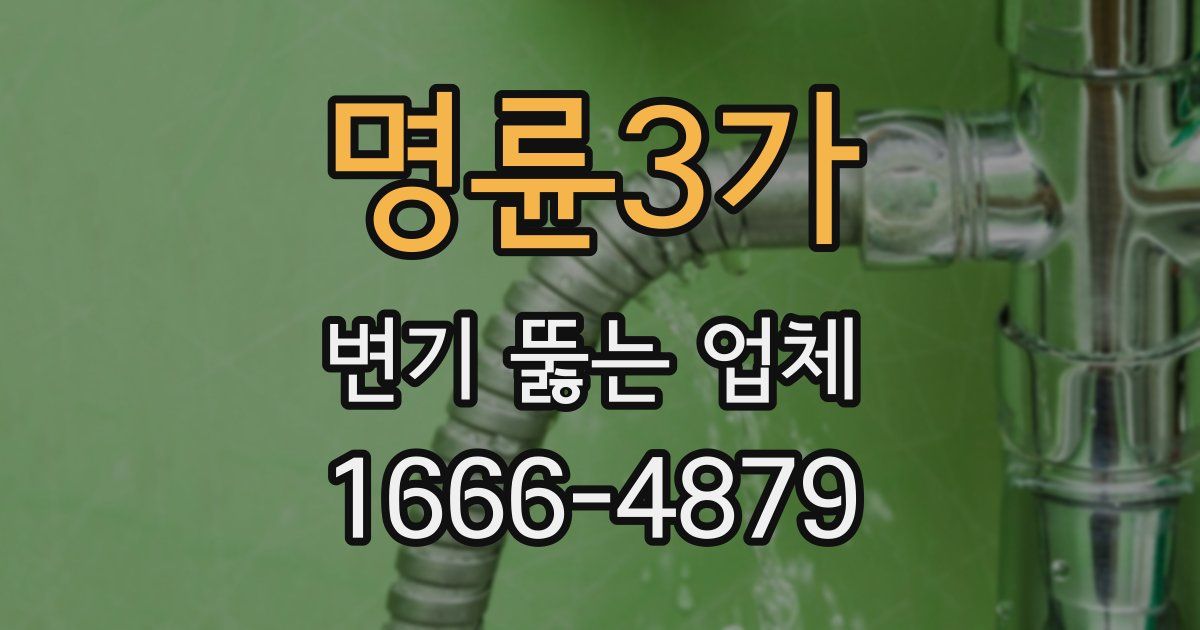 명륜3가 변기 뚫는 업체